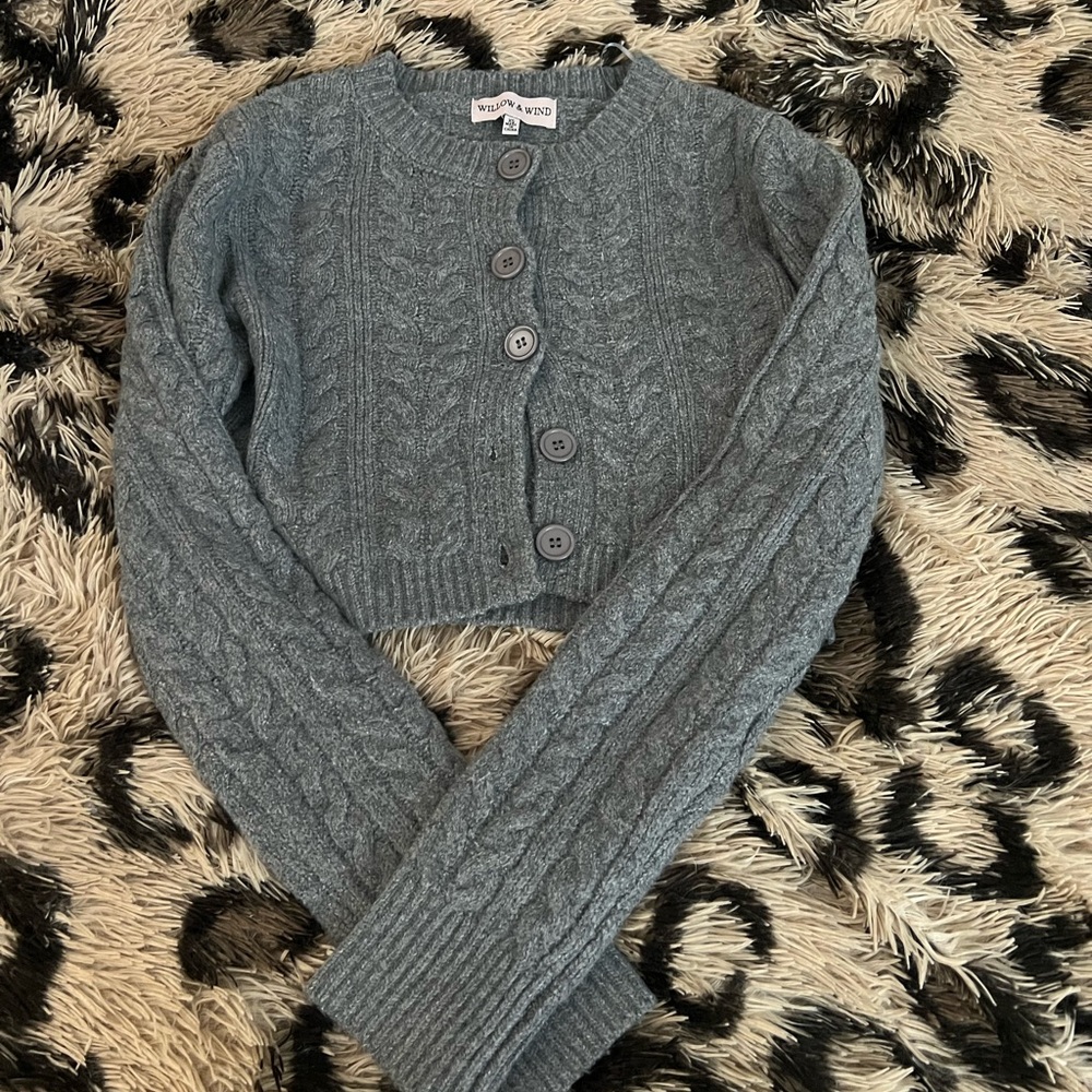 Grey trendy sweater